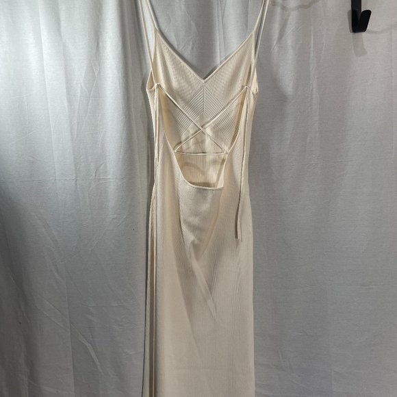 ⚡️HOST PICK⚡️Rag & Bone Ivory Bodycon Ribbed Dress Sz L - Picture 6 of 7